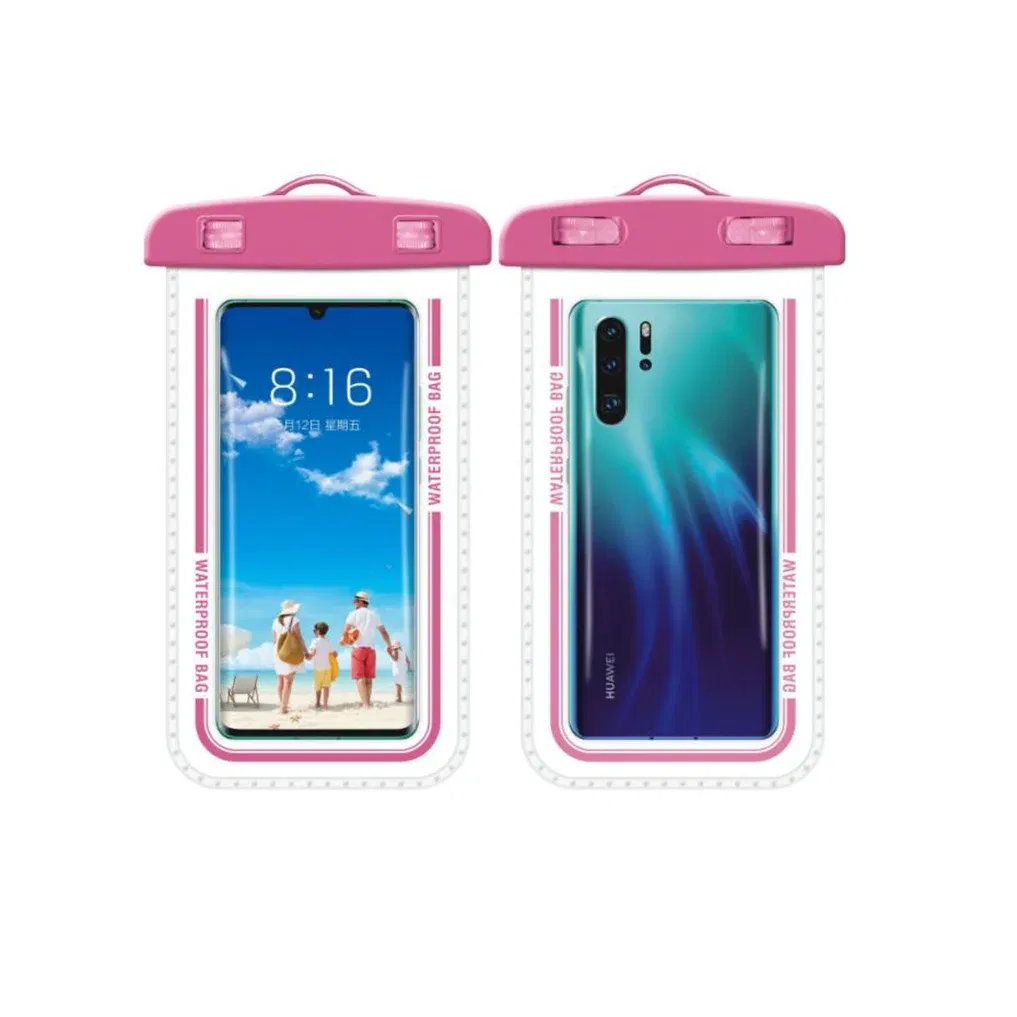 Color: light green, Material: ABS, Bundle: Case & Strap - Taidacent 7.2 Inch Universal Outdoor Waterproof Phone Bag Wholesale Mobile Phone Bag Waterproof Phone Case Drift Swimming Bag