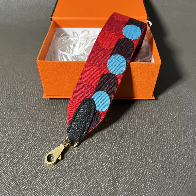 Color: Chocolate, Size: XL - Hand-Sewn Leather Woven Canvas Shoulder Strap 5cm Wide Wax Line Herbag Evelyn Replacement Bag Accessory