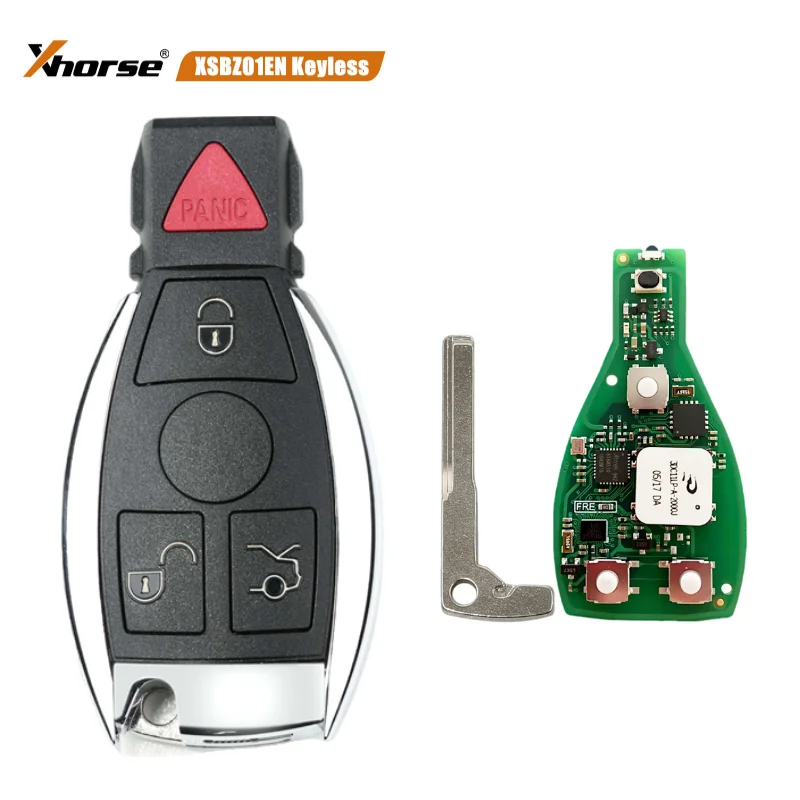 Number of Buttons: 2 Buttons - Xhorse XSBZ01EN VVDI MB Universal For Benz FBS3 W204 W207 W212 W164 W166 W221 Keyless Smart Remote Key Renewable 433/315MHz