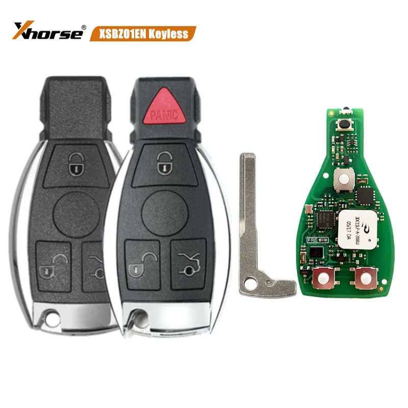 Number of Buttons: 2 Buttons - Xhorse XSBZ01EN VVDI MB Universal For Benz FBS3 W204 W207 W212 W164 W166 W221 Keyless Smart Remote Key Renewable 433/315MHz