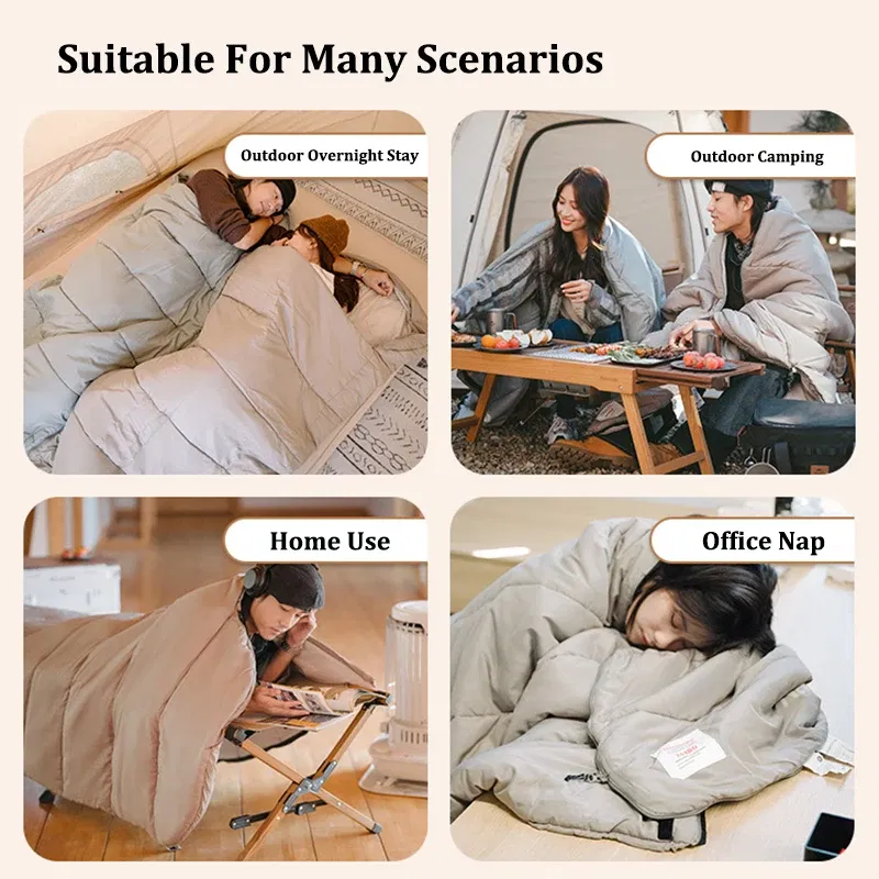 Color: WHITE, Ships From: CHINA - Naturehike Envelope Backpacking Sleeping Bags Cotton Lightweight Portable Detachable Camping Sleeping Bag for Travel Outdoor
