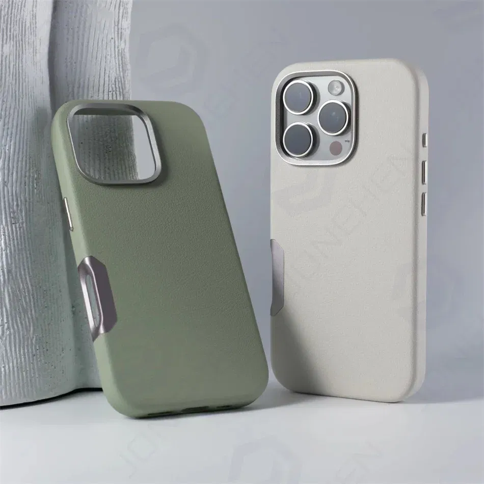 Color: Blue, Material: TPU - For Magsafe Leather High Quality Alloy Camera Button Magnetic Case For iPhone 16 Pro Max 16pro Wireless Charge Shockproof Cover