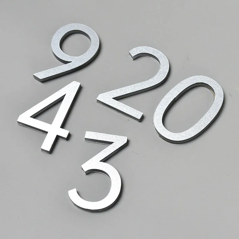 Color: Apple Golden, Size: 40x30cm - Self Adhesive Address Plaque Mailbox Sign House Address Acrylic Door 3d Number Sticker Plate Number
