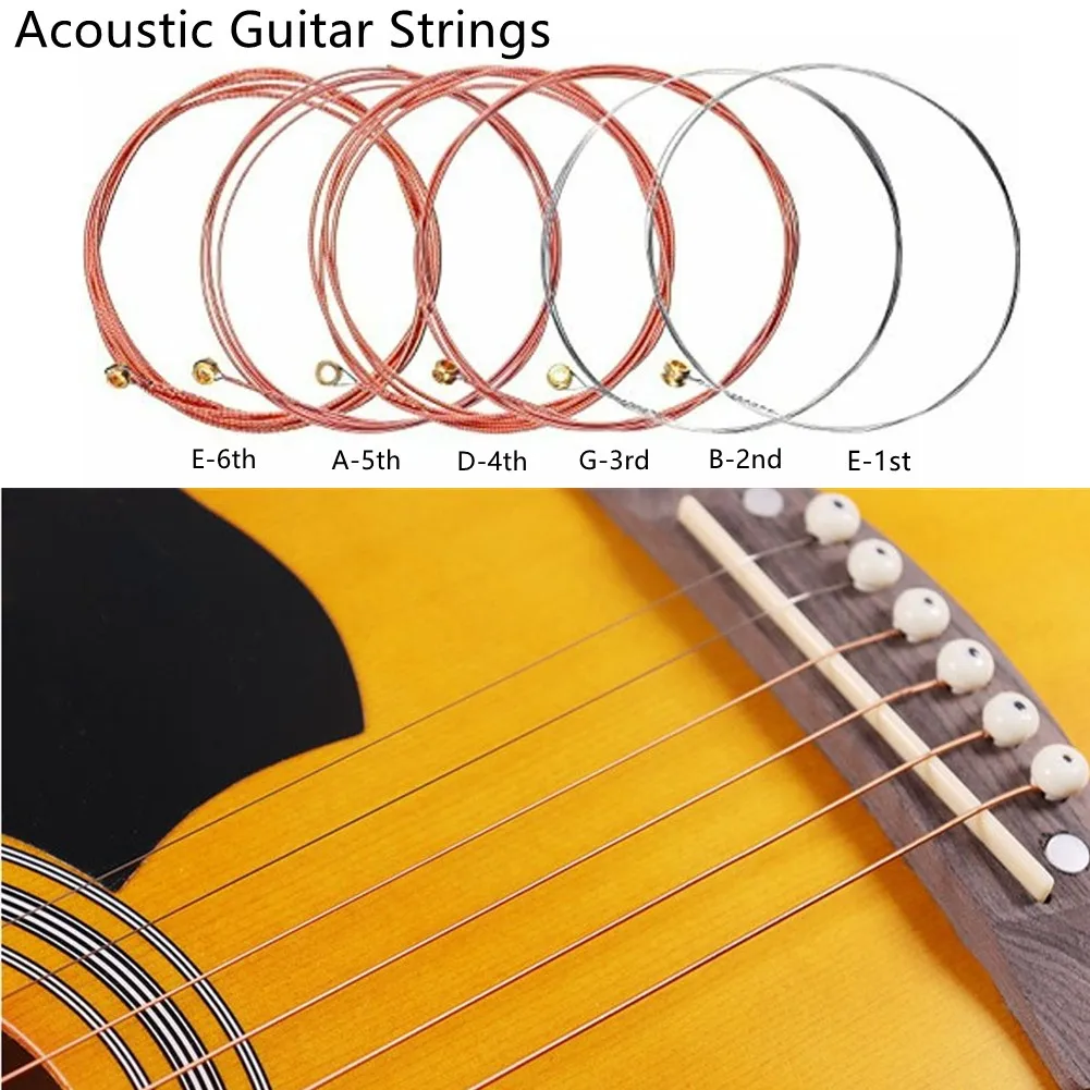 Color: Burgundy, Ships From: CHINA - Acoustic Guitar Strings E B G D A Single String Gauges 012 014 024 027 035 040 Musical Instrument  Guitars Strings Guitar Part