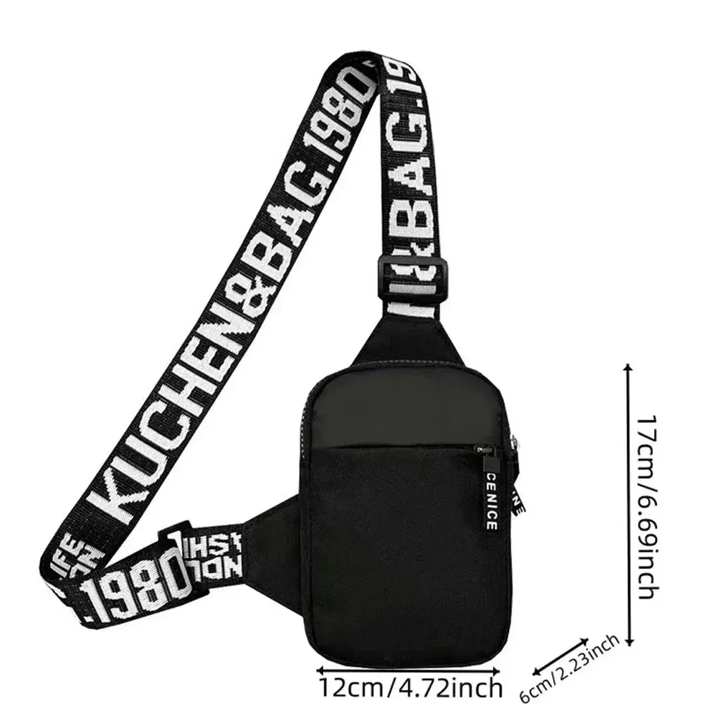 Color: PURPLE - Sports Chest Bag Men Small Mobile Phone Messenger Bags Waist Bags Multi-Function Carry-on Bag Engrave Image Initial Name Patter