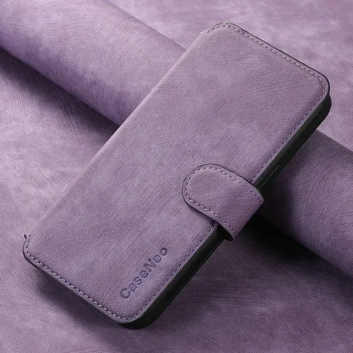 Color: PURPLE, Material: Plastic - For Poco F8 Ultra F7 X7 X6 M6 M7 Pro 5G Luxury Case RFID Leather 2IN1 Detachable Book Funda Xiaomi Poco F6 X5 X 6 F 8 Flip Cover