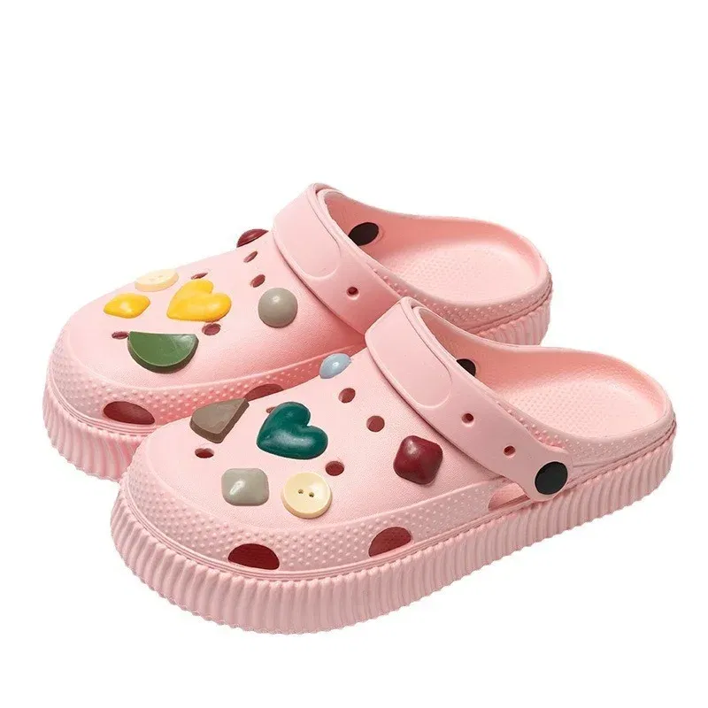Color: ROYAL BLUE, Shoe Size: 38-39 - Shoes hole shoes girls wear outside couple bag head women cool slippers