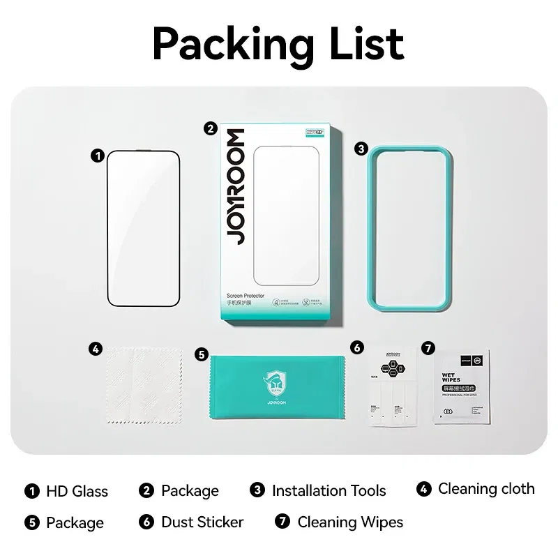Bundle: Bundle2, Material: Anti Peeping - Joyroom 1/2/3pcs 9D Screen Protector Tempered Glass for iPhone 16 15 14 13 12 11 Pro Max Protective Glass for iPhone 15 Pro Max