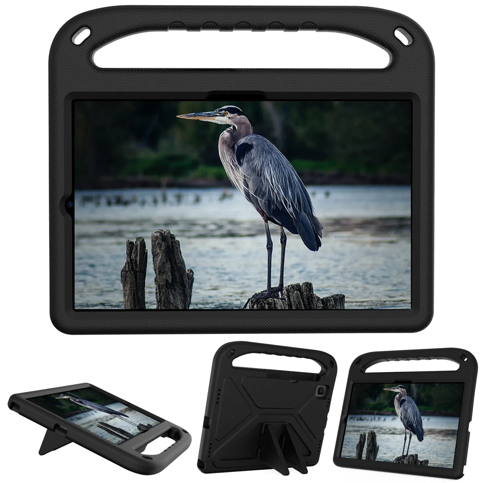 Color: black, Size: nine - Kids tablet case  for Samsung Galaxy Tab S9FE+ S9+ S9 S8 S8+ S7FE S7+ A7Lite S5e S6 Lite A9+ A9 A8 A7 T510 T307U Child shel