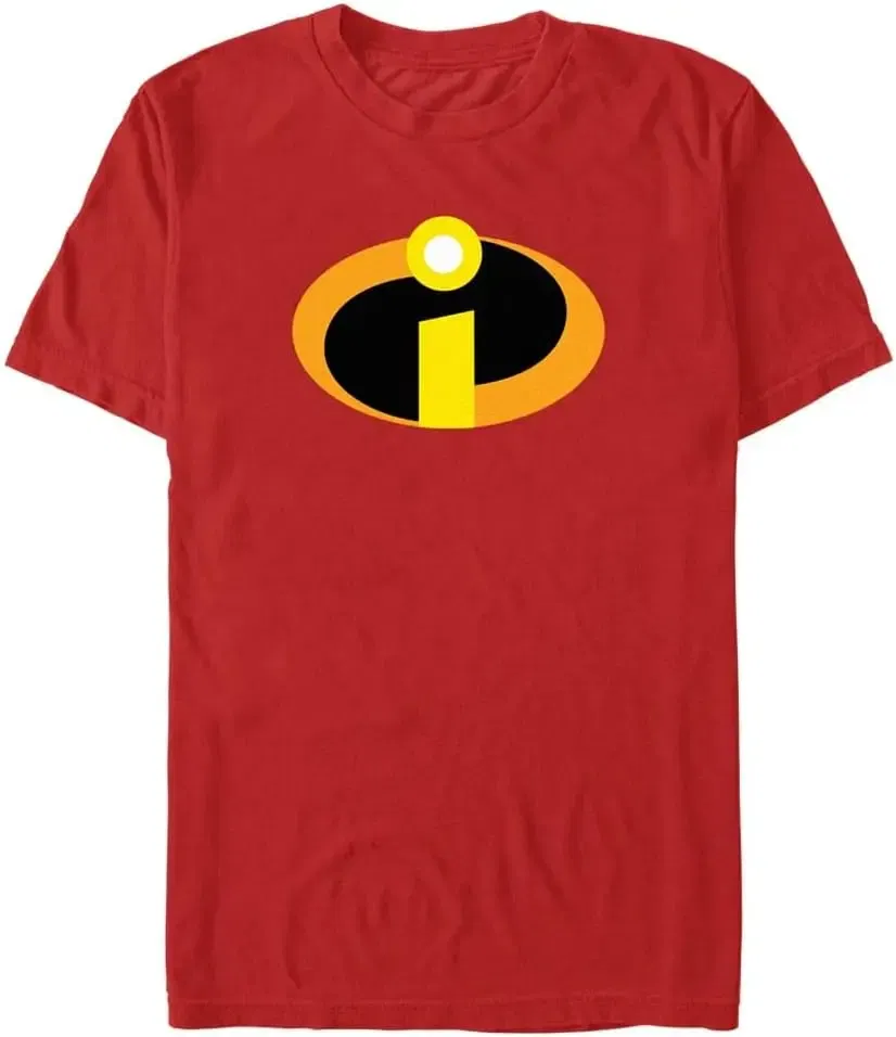 Color: Red, Size: XXL - Disney Pixar The Incredibles Logo Symbol Costume T-Shirt