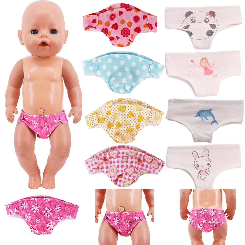 Color: PURPLE - Reborn Doll Panties,Cute Pattern Underwear Panties Accessories Fits 43Cm Newborn Baby Doll,18 Inch American Girl Doll,Girl Gifts