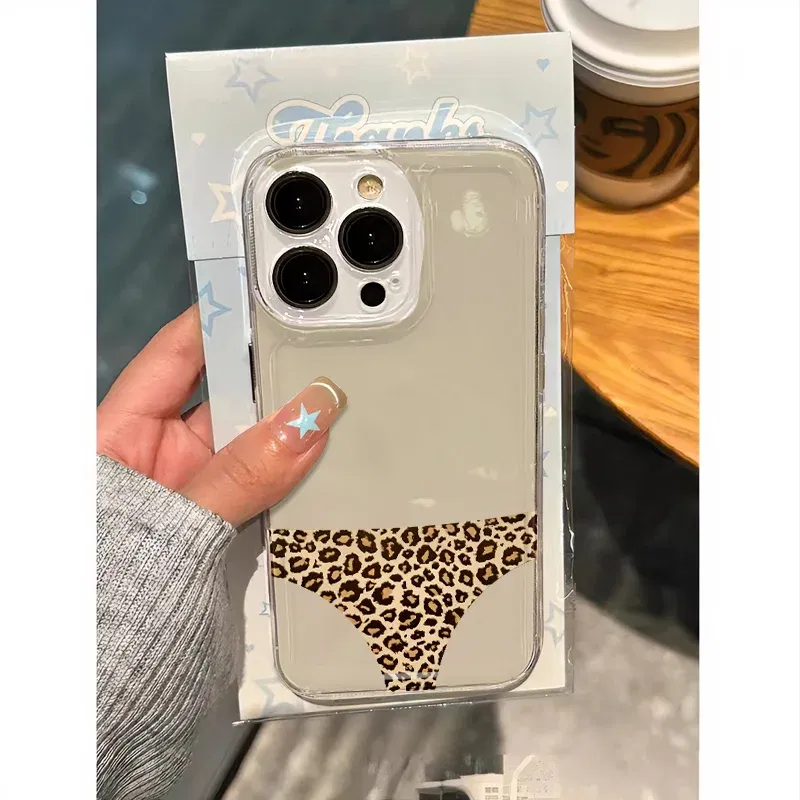 Color: Clear, Ships From: CHINA, Material: Cotton Fabric - for IPHONE 15 case 14 13 12 11 PROMAX 7 8 PLUS X XR XS MAX Leopard print soft silicone anti-drop and shock-proof