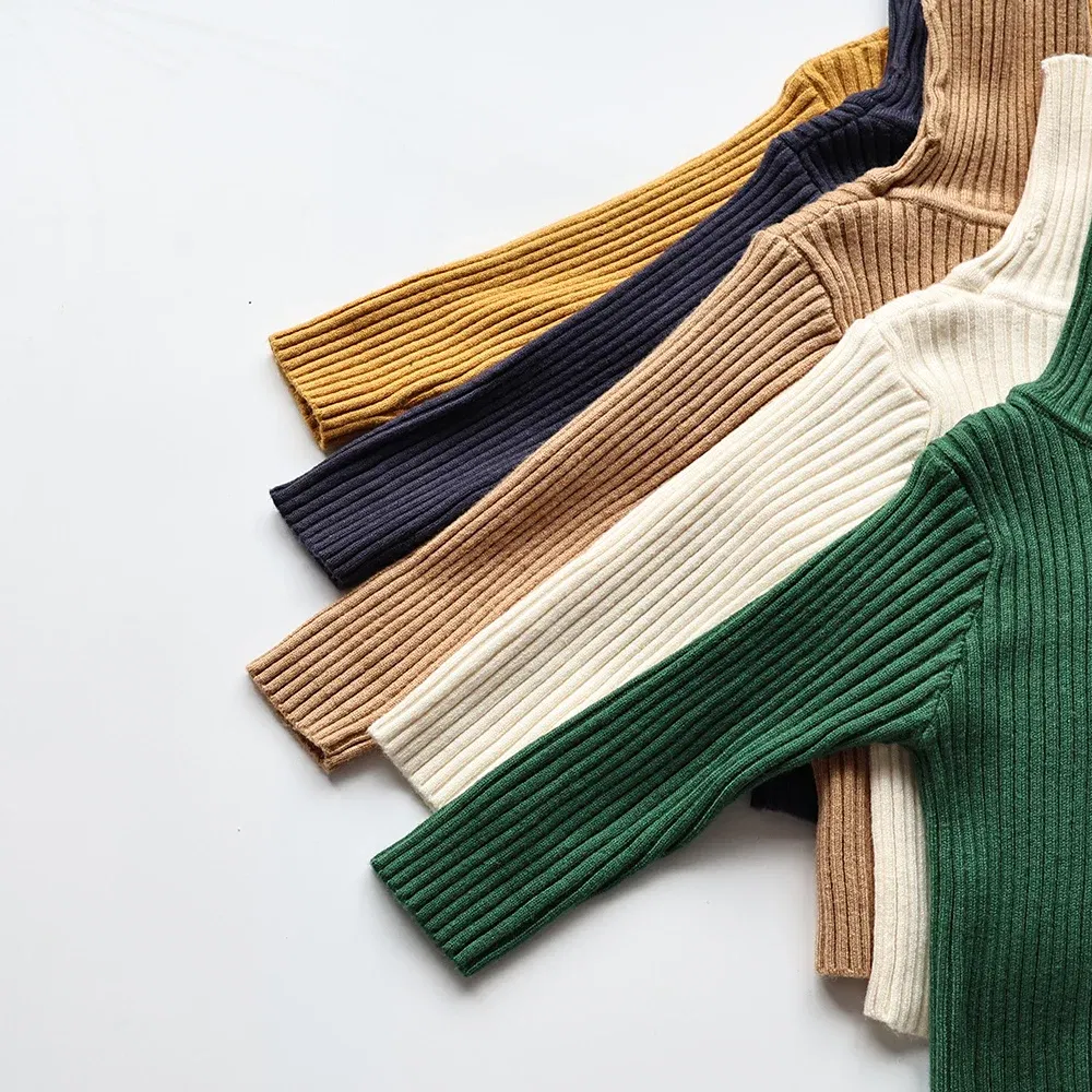 Color: black, Kid Size: 3T - MILANCEL Autumn Soft Tight Unisex Kids Knitwear Sweaters Solid Multi Color Girls Sweater Brief Boys Pullover Turtleneck Outwear