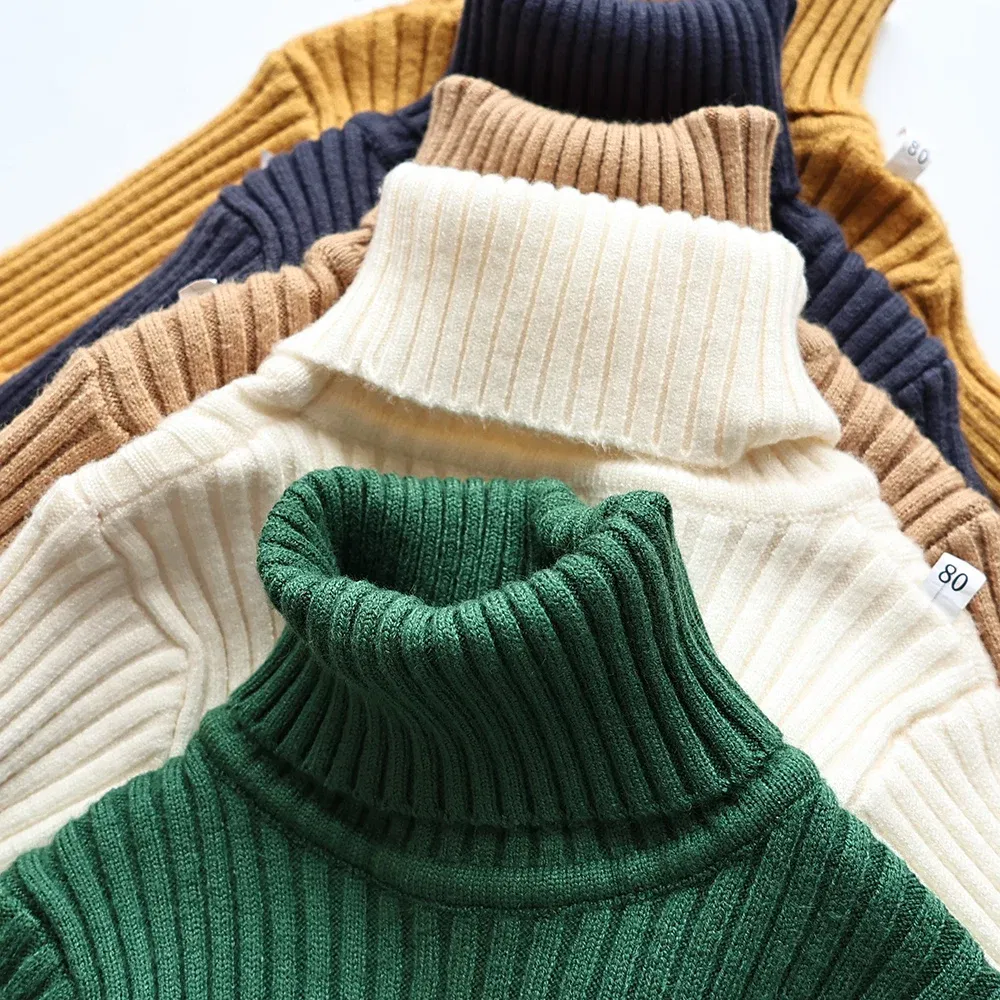 Color: black, Kid Size: 3T - MILANCEL Autumn Soft Tight Unisex Kids Knitwear Sweaters Solid Multi Color Girls Sweater Brief Boys Pullover Turtleneck Outwear