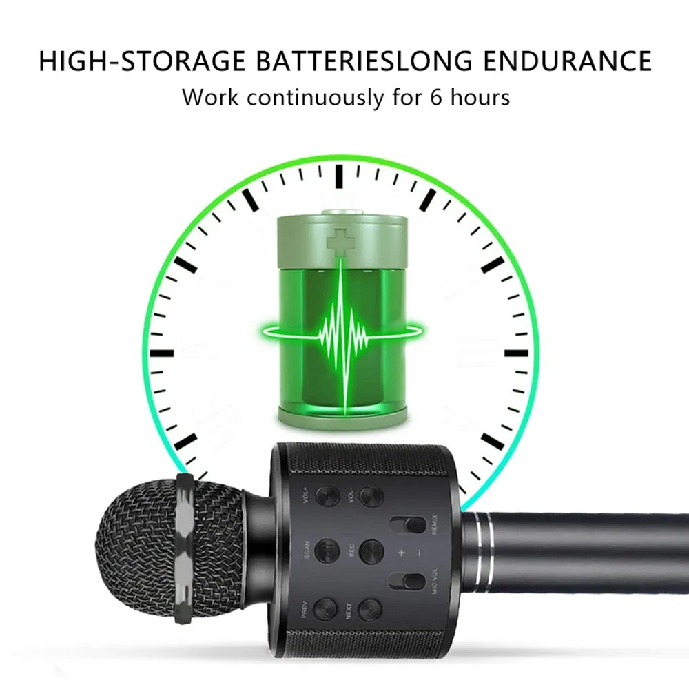 Color: SKY BLUE, Ships From: CHINA - Cute Kids Microphone Wireless Bluetooth Karaoke Microphone for Adults, Toys for Boys Girls Gift for Birthday Party