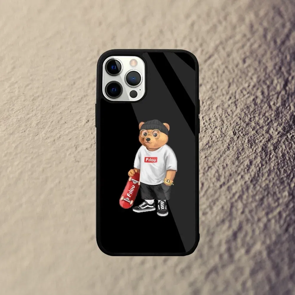 Color: Clear, Material: POLYESTER - Baron F-Filou Bear Fashion Phone Case For iPhone 15,14,13,12,11,Plus,Pro,Max Mini Magsafe Magnetic Wireless Charging