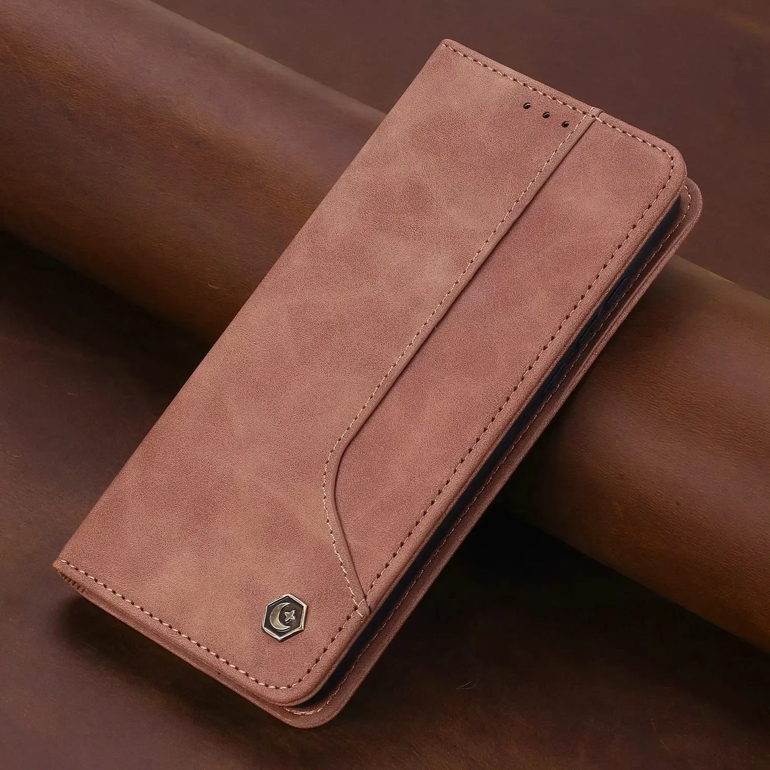 Color: Dark Brown, Material: PP - Flip Leather Case For Xiaomi Mi 13 12T 11T 10T 11 12 Lite Pro 5G Poco F5 X5 Pro M6 M5S M4 F4 F3 X3 X4 GT Magnet Wallet Cover