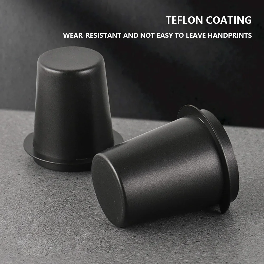 Color: green - Coffee Dosing Cup 51/54/58mm Coffee Bean Measuring Cups Stainless Steel Replacement Cafe Barista Tool for Espresso Machine