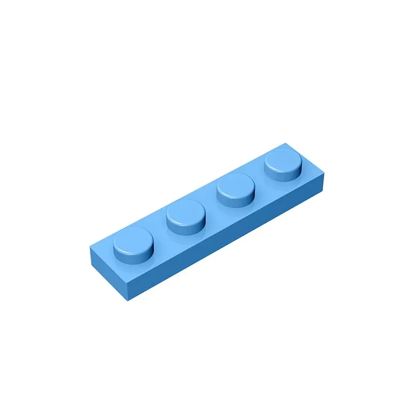 Color: Silver - Gobricks 10PCS MOC Bricks Parts Plate 3710 1x4 Compatible Assembles Particles For Building Blocks DIY Bricks Educational Toys