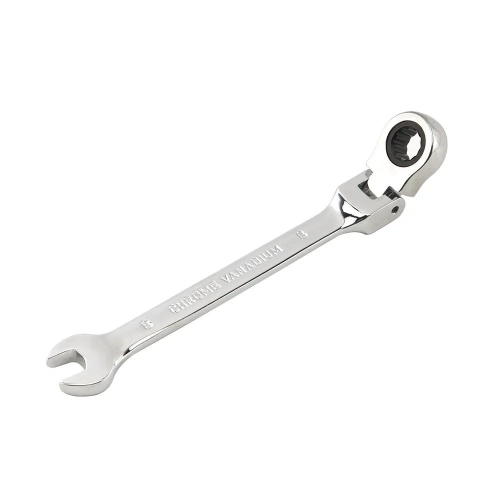 Color: Dark Red - 1pc Ratchet Wrench of Keys Spanner Hand Tool 72-Tooth Ratcheting Flexible Head Mirror Finish