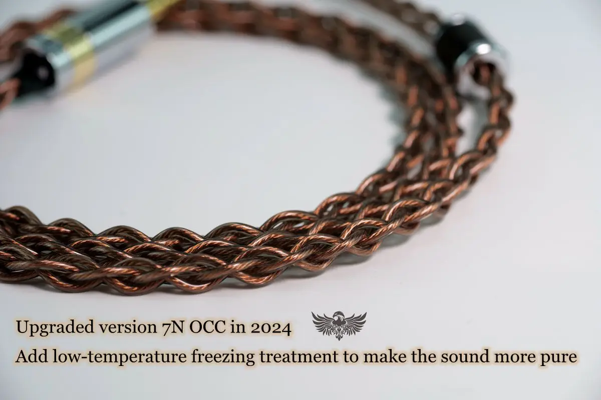 Color: ORANGE RED - Raven series 7N OCC 2024 upgrading cable special promotion version MMCX 0.78MM IE900 N5005