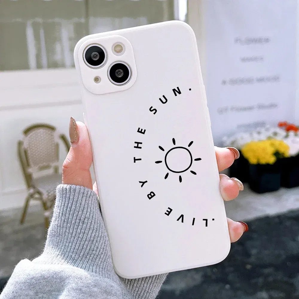 Color: Beige, Material: Nylon - Couple Black and White Love Sun Moon Case For Samsung Galaxy S10 S20 S21 S22 S23 S24 FE Plus Ultra Note 20 Silicone Phone Case