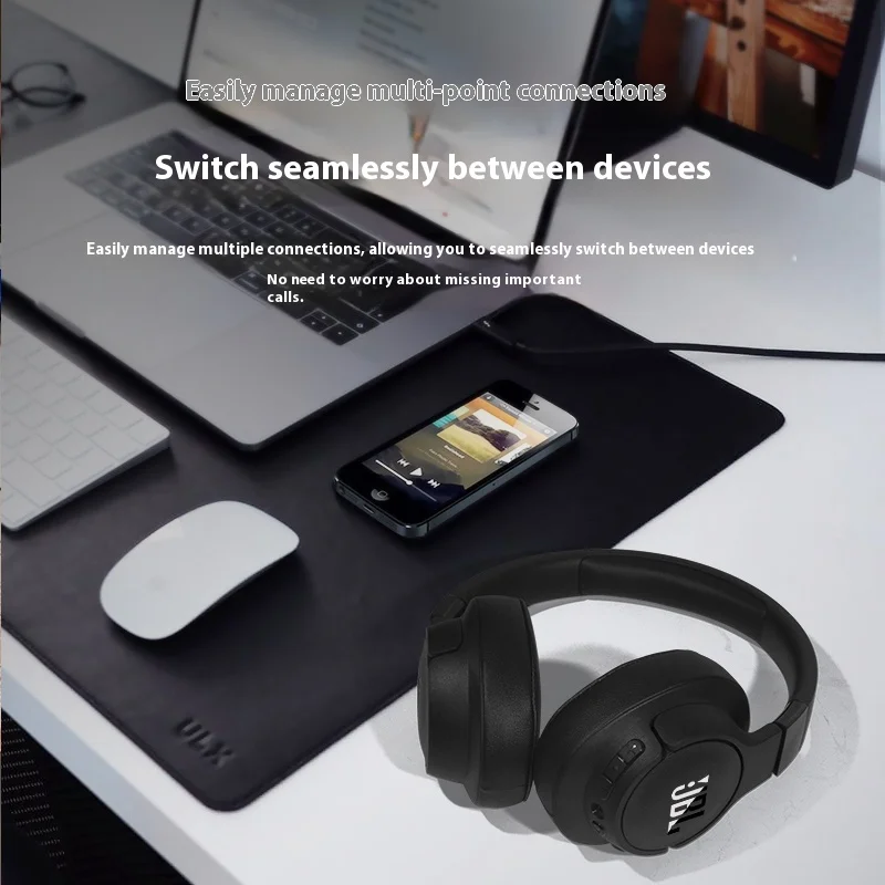Color: Yellow - 100%Original  JBL TUNE 770NC Bluetooth Wireless Headset Noise Reduction Headphones 55 hours of battery life Bluetooth 5.0