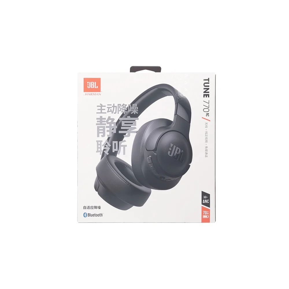 Color: Yellow - 100%Original  JBL TUNE 770NC Bluetooth Wireless Headset Noise Reduction Headphones 55 hours of battery life Bluetooth 5.0