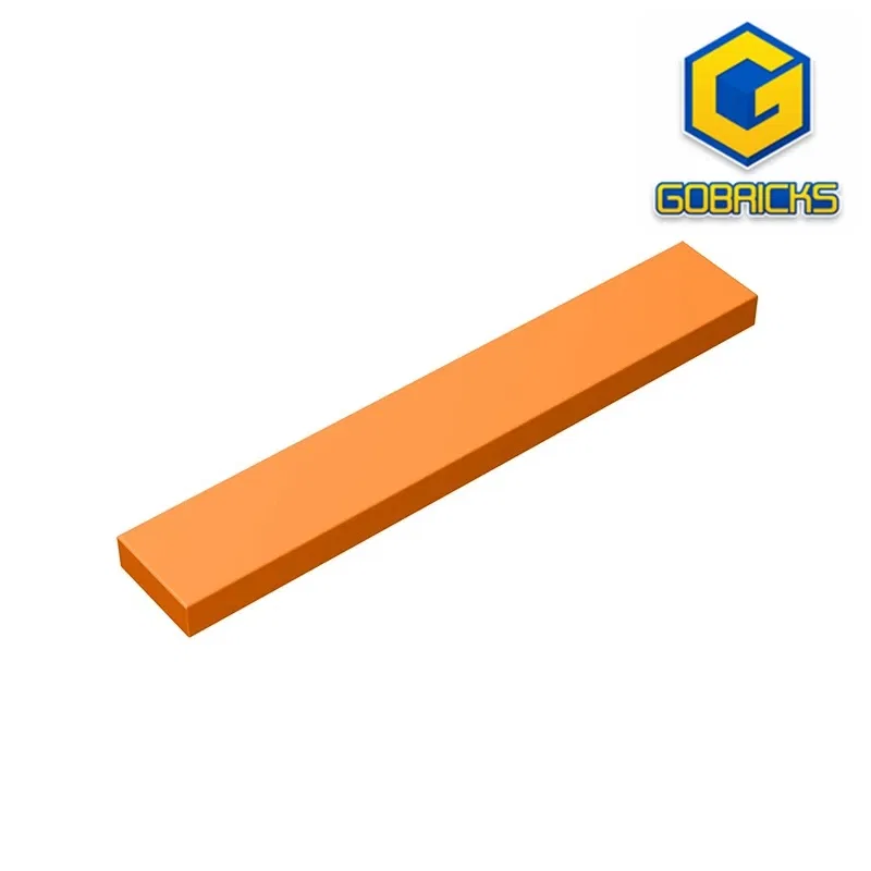 Color: Silver - Gobricks GDS-564 Tile 1 x 6 compatible with lego 6636 pieces of children's toys Building Blocks Technical