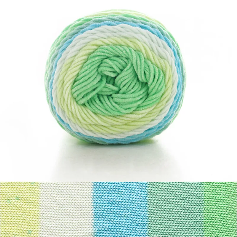 Color: Lavender - (1pc)5-strand Milk Cotton Segment Dyed Rainbow Cotton Hand Woven Wool Scarf Pillow Blanket Material Wool