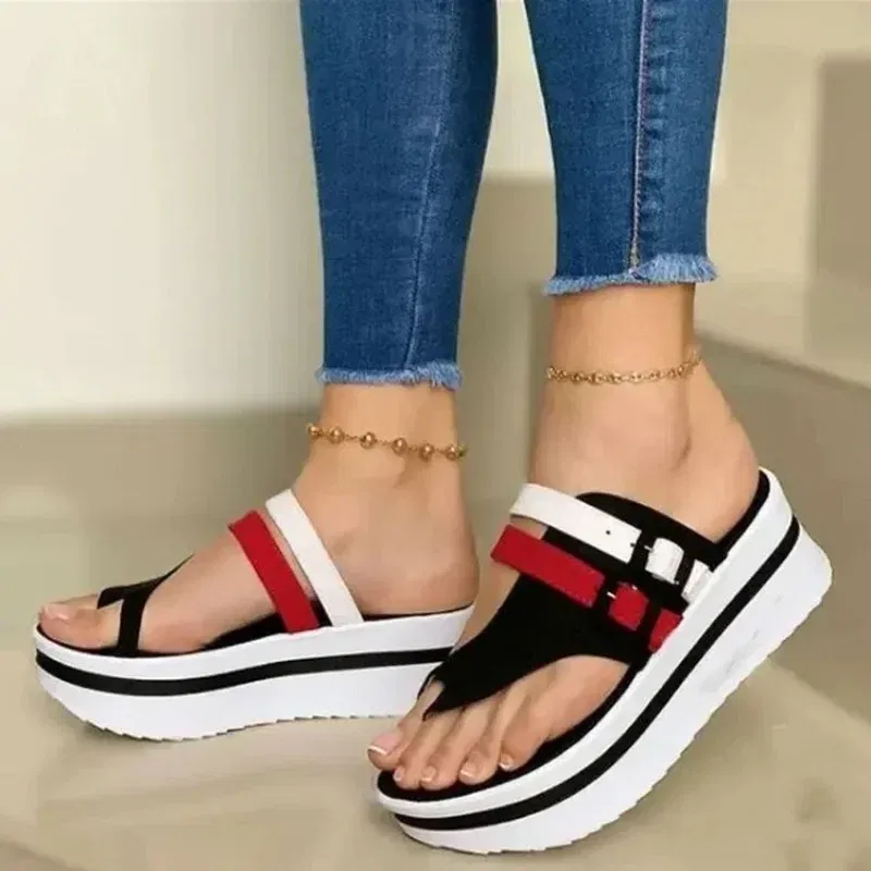 Color: Beige, Shoe Size: 40 - 2024 summer new pointed sponge cake and pointed sandals women's round toe women slippers  sandal  luxury sandals
