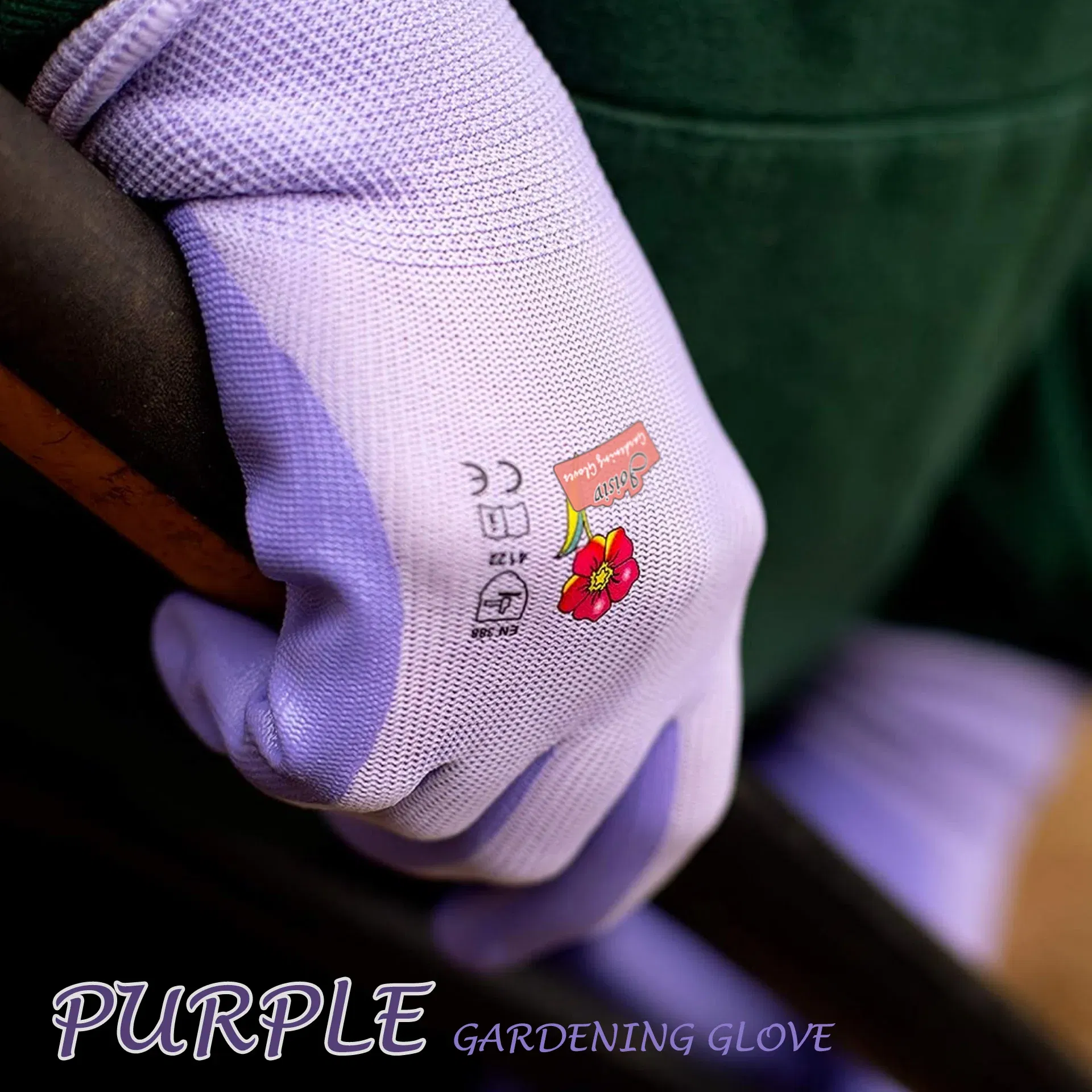 Color: black, Ships From: CHINA - 1 Pair, 3 Colors Available: Women?™s Nitrile Garden Gloves for Digging, Planting, Weeding; Nail & Finger Protection