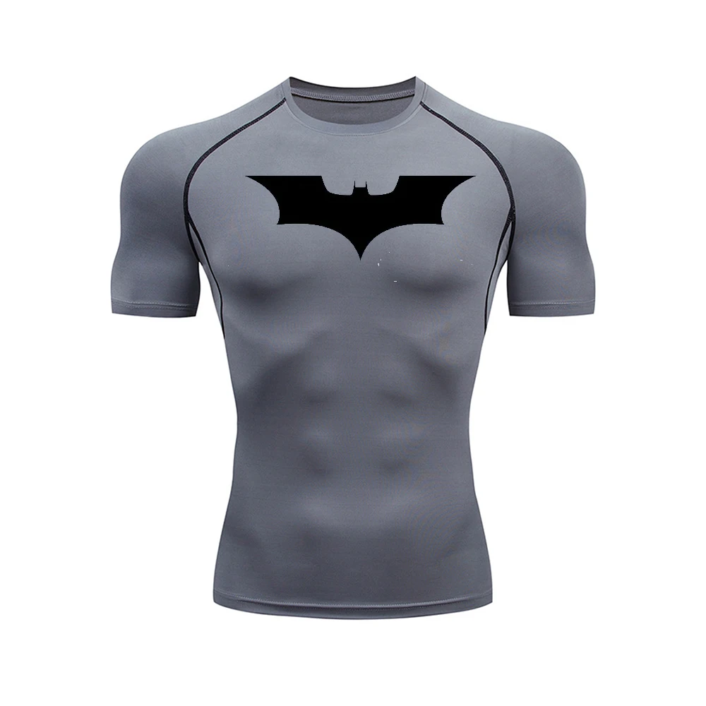 Color: WHITE, Size: L - Men's Athletic Compression Shirts Athletic Quick Dry Breathable Rash Guard Athletic Tight Workout Tops Summer Men