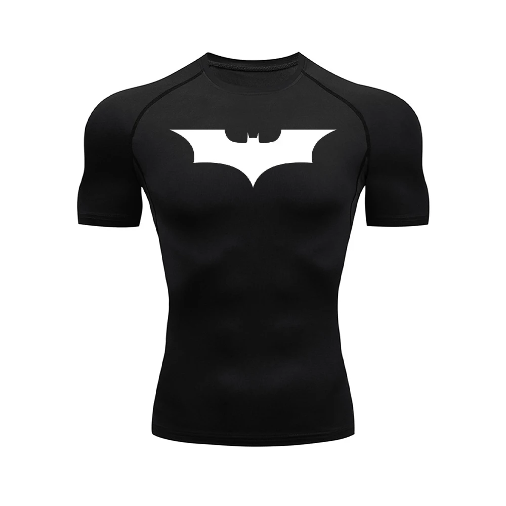 Color: WHITE, Size: L - Men's Athletic Compression Shirts Athletic Quick Dry Breathable Rash Guard Athletic Tight Workout Tops Summer Men