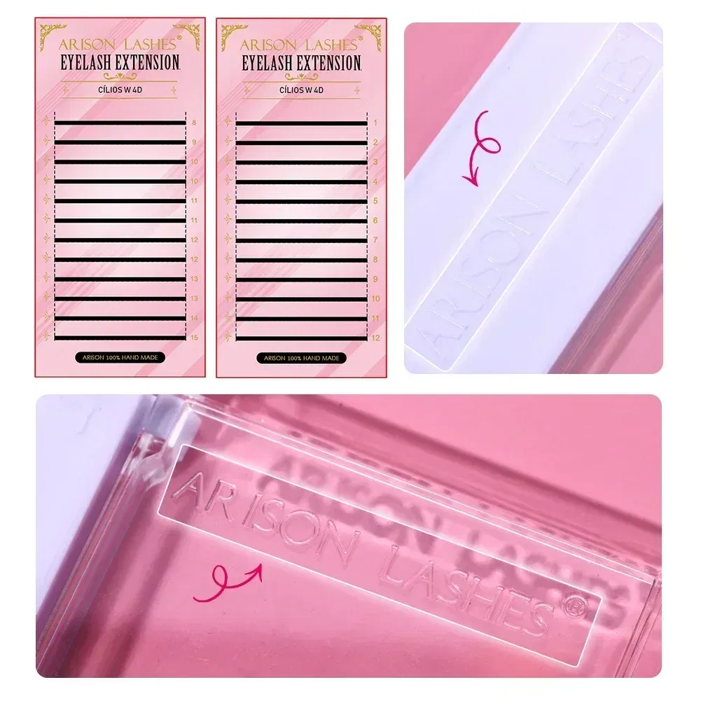Color: Brushed Chrome, Curl: C, Thickness: 0.07mm, Length: 15mm - ARISON LASHES W Shape 3/4/5/6D Eyelashes Extension Premade Volume Fans YY-shape Lashes Faux Mink Soft Easy Faning Natural Lashes