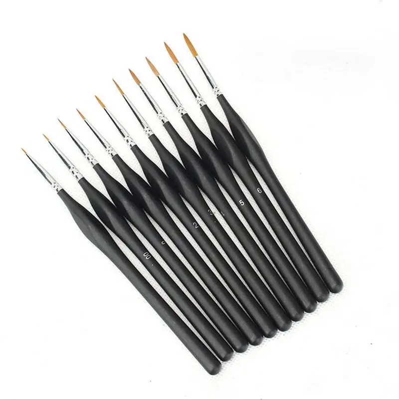 Color: Light Grey - 1pcs Soft Wolf Fur Paint Brushes Hook Line Pen Watercolor Painting Acrylic Watercolor Brush Art Supplies for Painting