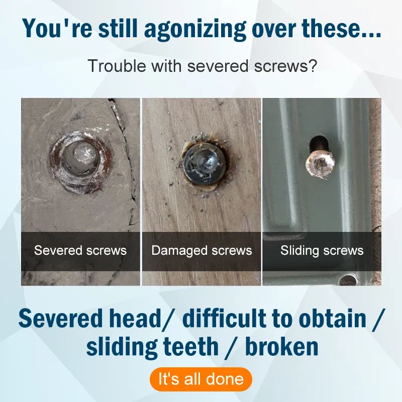 Color: Blue - Broken Double Head Screw Extractor Sliding Thread And Broken Wire Remover 4341 Hexagon Drill Set Broken Wire Extractor