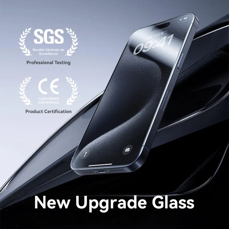 Bundle: Bundle11, Material: pet - Joyroom 1/2/3pcs Tempered Glass For iPhone 16 15 14 13 12 11 Pro Max Screen Protector For iPhone 16 Full Screen Protective Glass