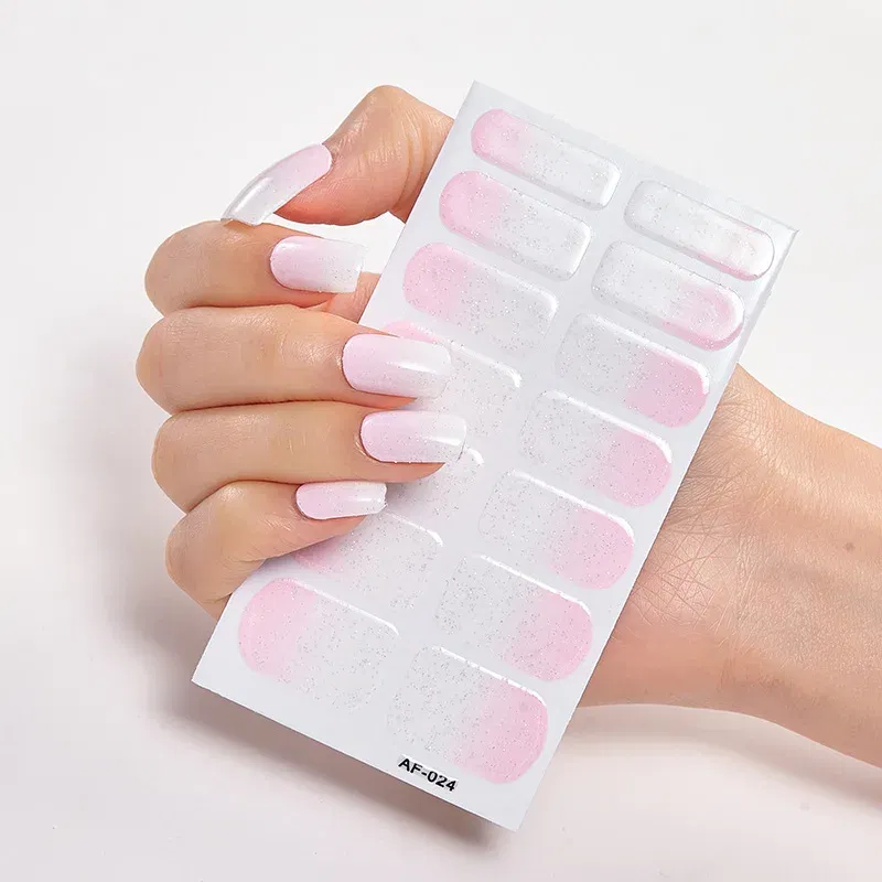 Color: wine red - Nail Sticker Set Self Adhesive Nail Sticker Nail Strips Nailart Sticker Sticker For Nails Foil Nail Art Stickers 2020 Shiny