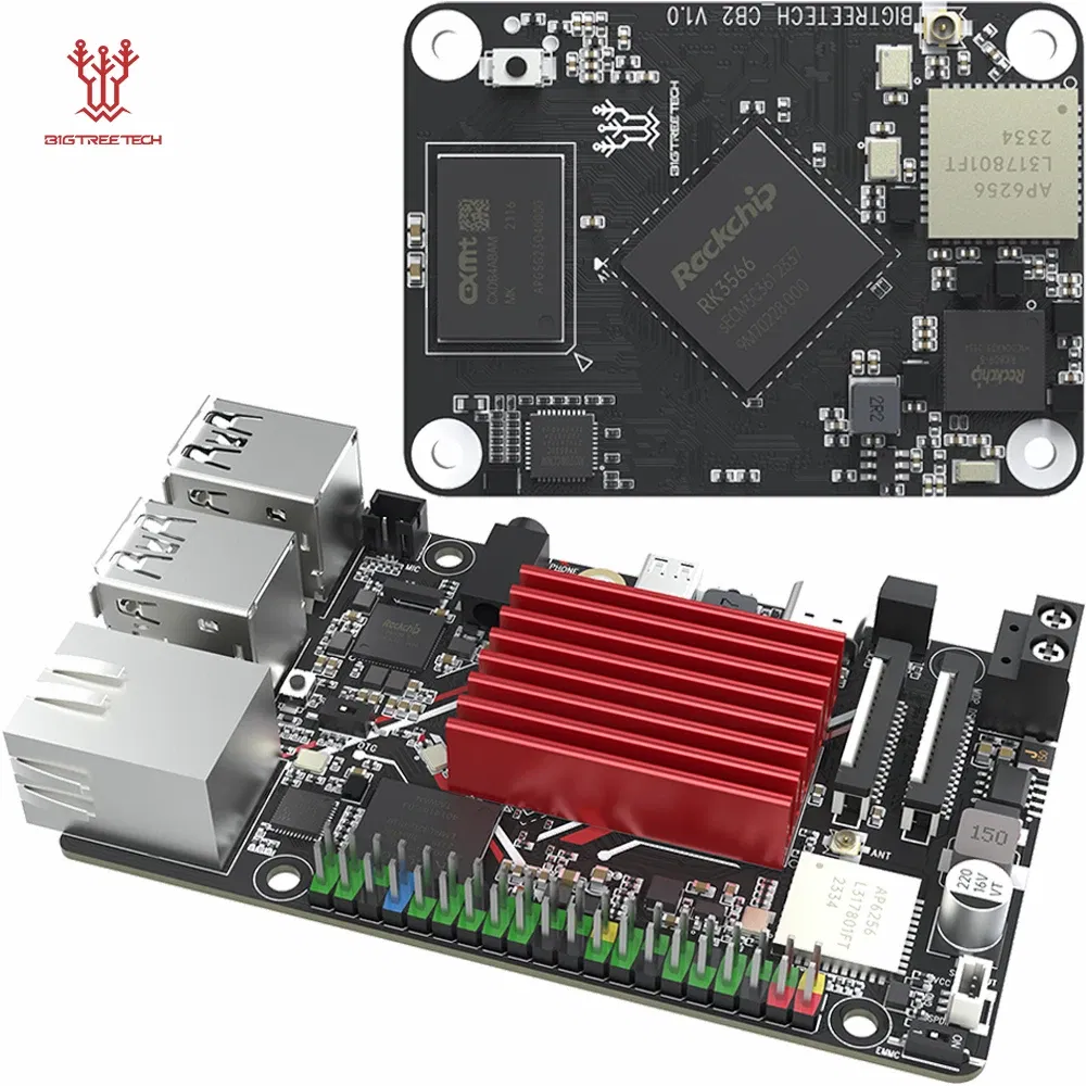 Color: GRAY - BIGTREETECH BTT Pi 2 CB2 Control Board RK3566 2GB LPDDR4 32GB eMMC CSI DSI Interface For Klipper VS Raspberry PI Octopus Pro