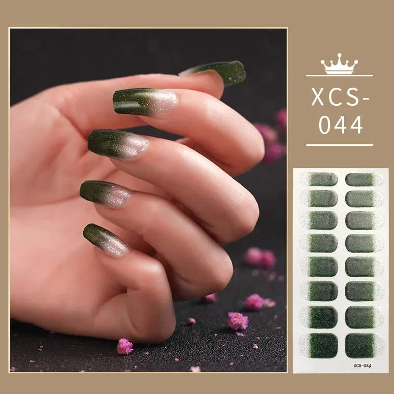 Color: Diamond D Color - Rose Red Shiny Twinkle Full Cover Nail Stickers Sticker For Nails Self Adhesive Nail Sticker Fashion Nail Stickers Beauty