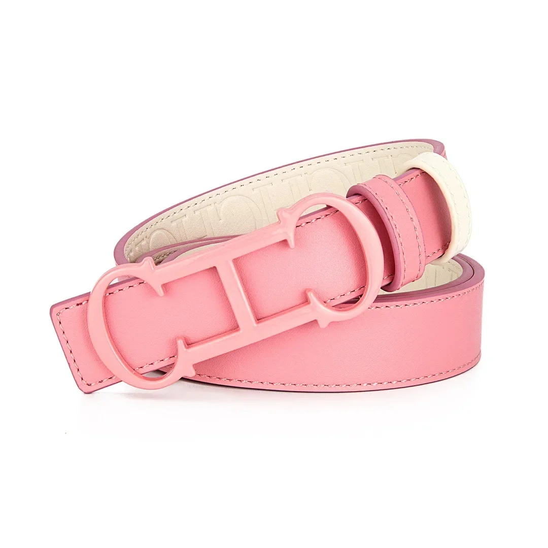 Color: Black, Belt Length: 75cm - CILMI HARVILL CHHC New Women's Belt Solid Color Matching Gift Box Packaging Christmas Fashion Versatile Imprinted Letter Design