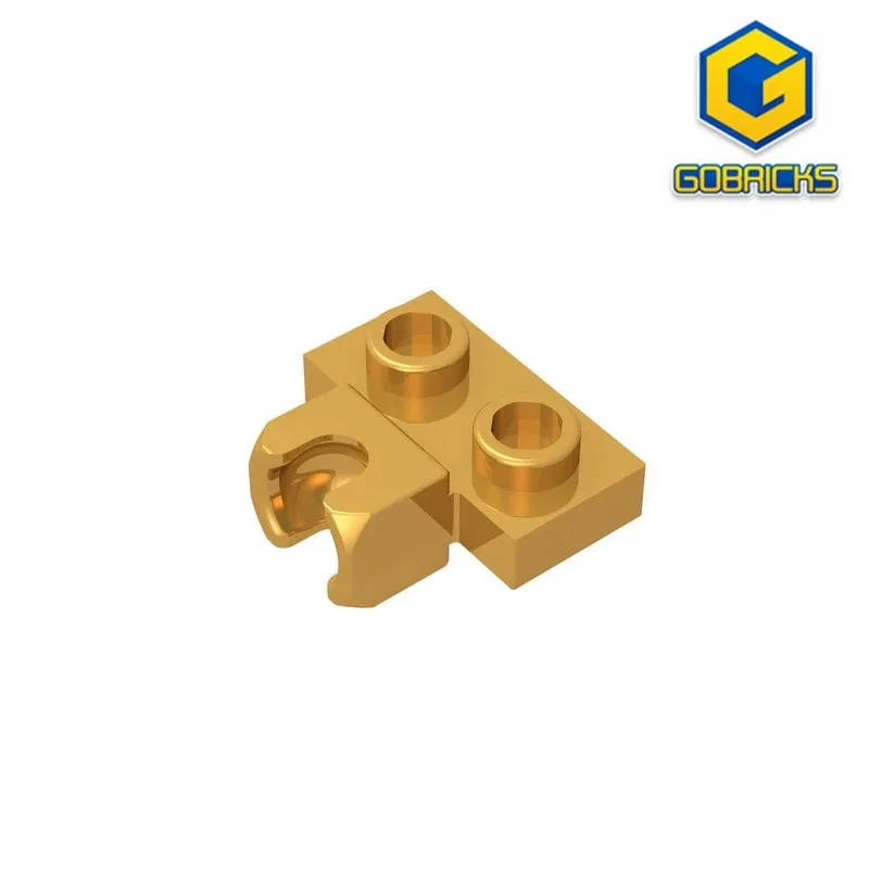 Color: DEEP BLUE - MOC PARTS GDS-850  Plate, Modified 1 x 2 with Small Tow Ball Socket on Side compatible with lego 14704 pieces of children's toys