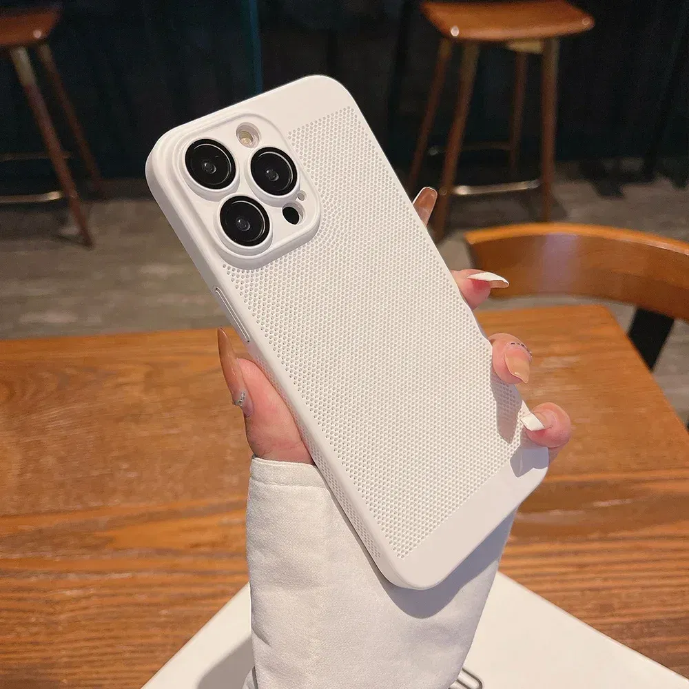 Color: Clear, Compatible-Phone Models: For iPhone 15 Pro Max, Ships From: CHINA - Breathable Heat Dissipation Cooling Case For iPhone 16 Pro Max 15 14 13 12 11 PC Hard Back Cover
