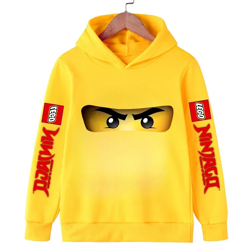 Color: army green, Kid Size: 17 - Lego Phantom Ninja Cartoon Children's Hooded Hoodies Casual Sports Sweatshirt 3-13 Year Old Boy Kid Baby Girls Clothes Pullover