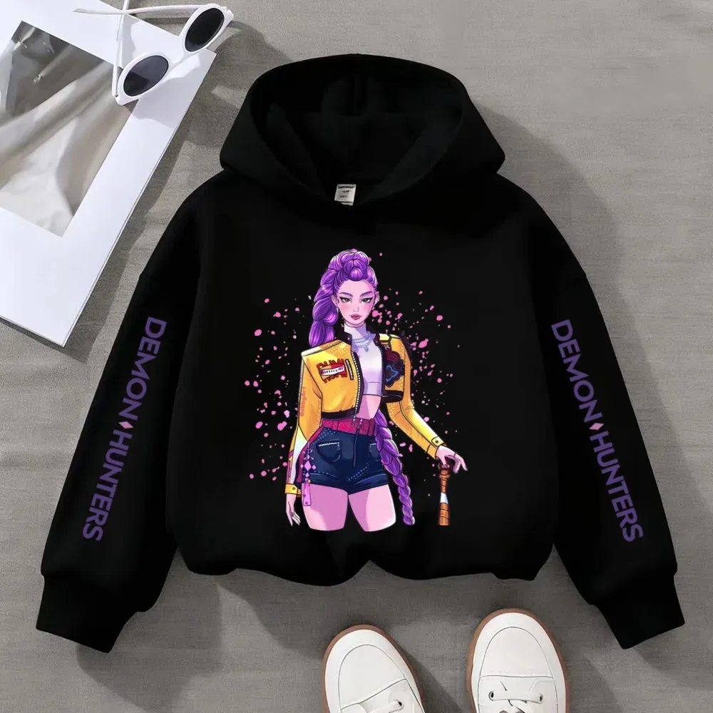 Color: Dark Grey, Kid Size: 152 - Kpop Witch Hunt Children's clothing, including men's and women's spring and autumn hoodies and fashionable sweatshirts