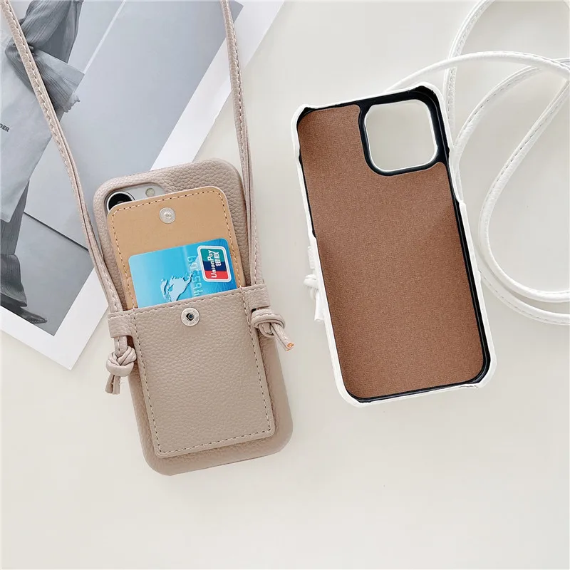 Color: Orange, Material: PE - Personalized Gold Silver Letters Leather PU Card Holder Lanyard Hard Case For iPhone 14 13 12 11 15 Pro Max XS XR 16  Plus Cover