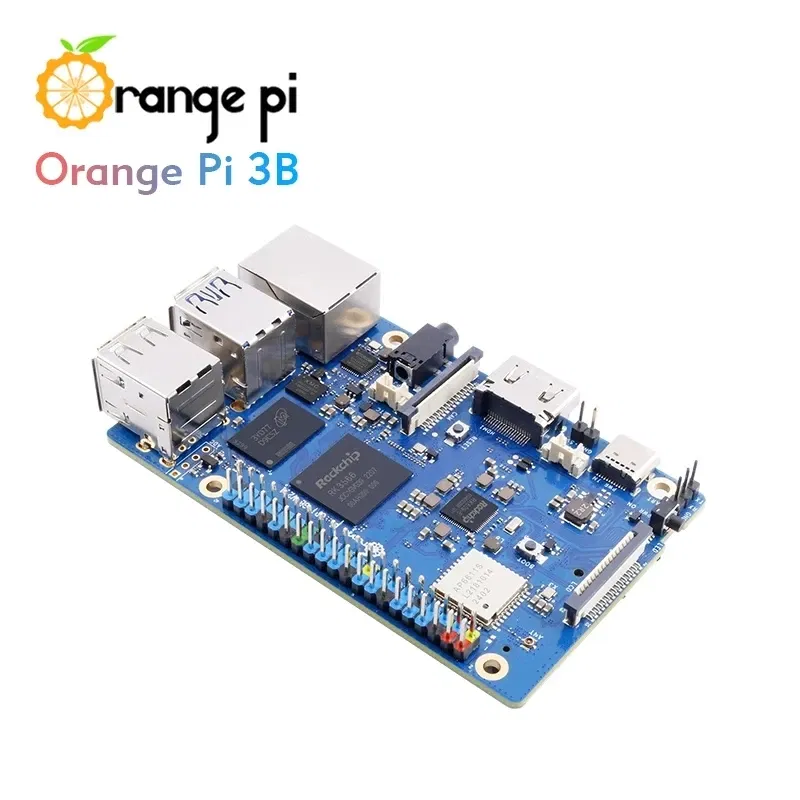 Bundle: Bundle 2, Color: Blue - Orange Pi 3B 8GB 4GB 2GB RAM Rockchip RK3566 WiFi5+BT 5.0 Gigabit LAN Port Single Board Run Android Linux OpenHarmony OS Mini PC