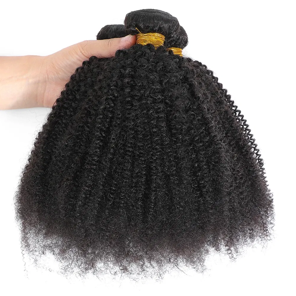 Color: Natural Color, Stretched Length: 20 20 20 - Afro Kinky Curly Bundles Brazilian 1/3 Afro Kinky Human Hair Bundles Deal 8-24" Hair Extensions Curly Human Hair Weave For Women