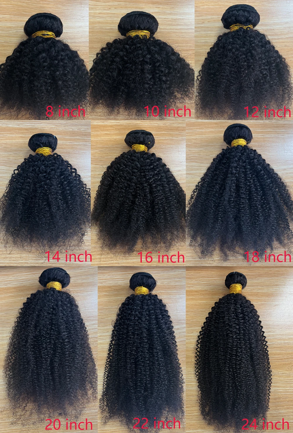 Color: Natural Color, Stretched Length: 20 20 20 - Afro Kinky Curly Bundles Brazilian 1/3 Afro Kinky Human Hair Bundles Deal 8-24" Hair Extensions Curly Human Hair Weave For Women